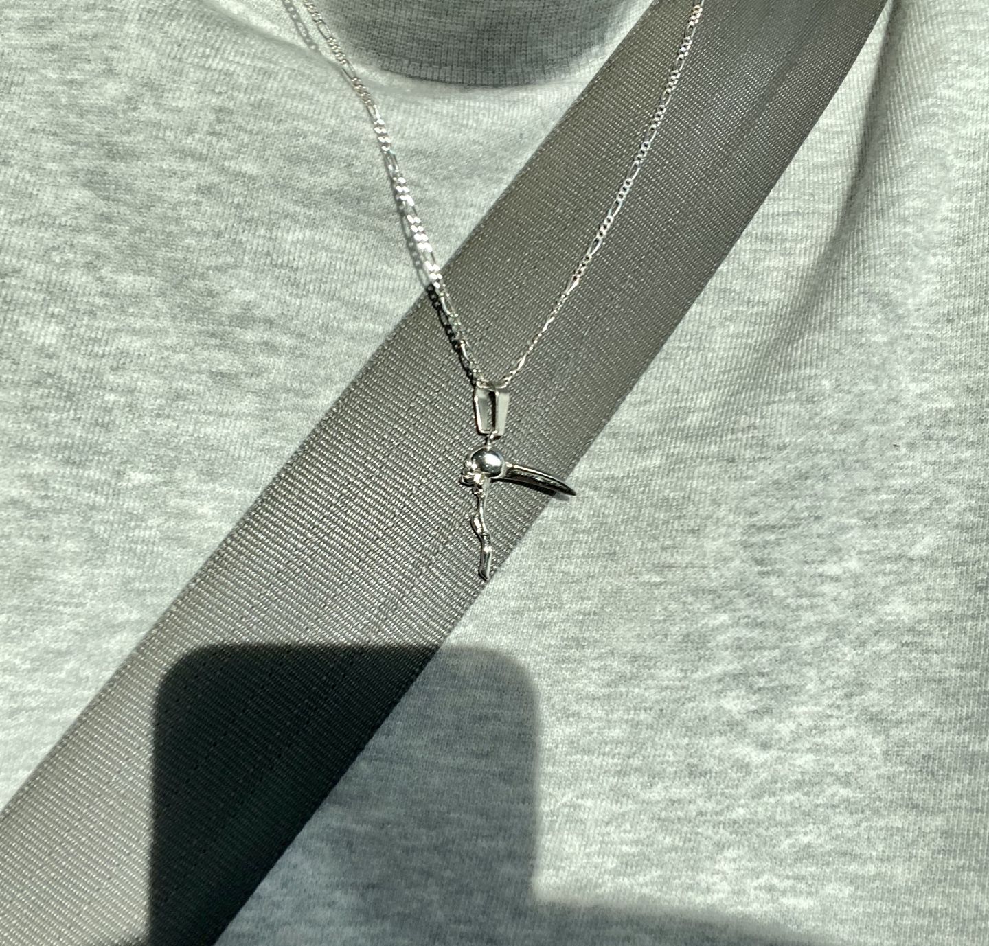 Customer photo review of HJ MINI SCYTHE SKULL CHAIN