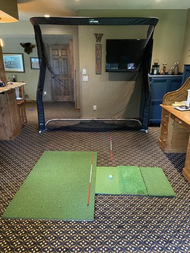 Customer photo review of FairwayHero Golf Mat | Portable Golf Hitting Practice Mat