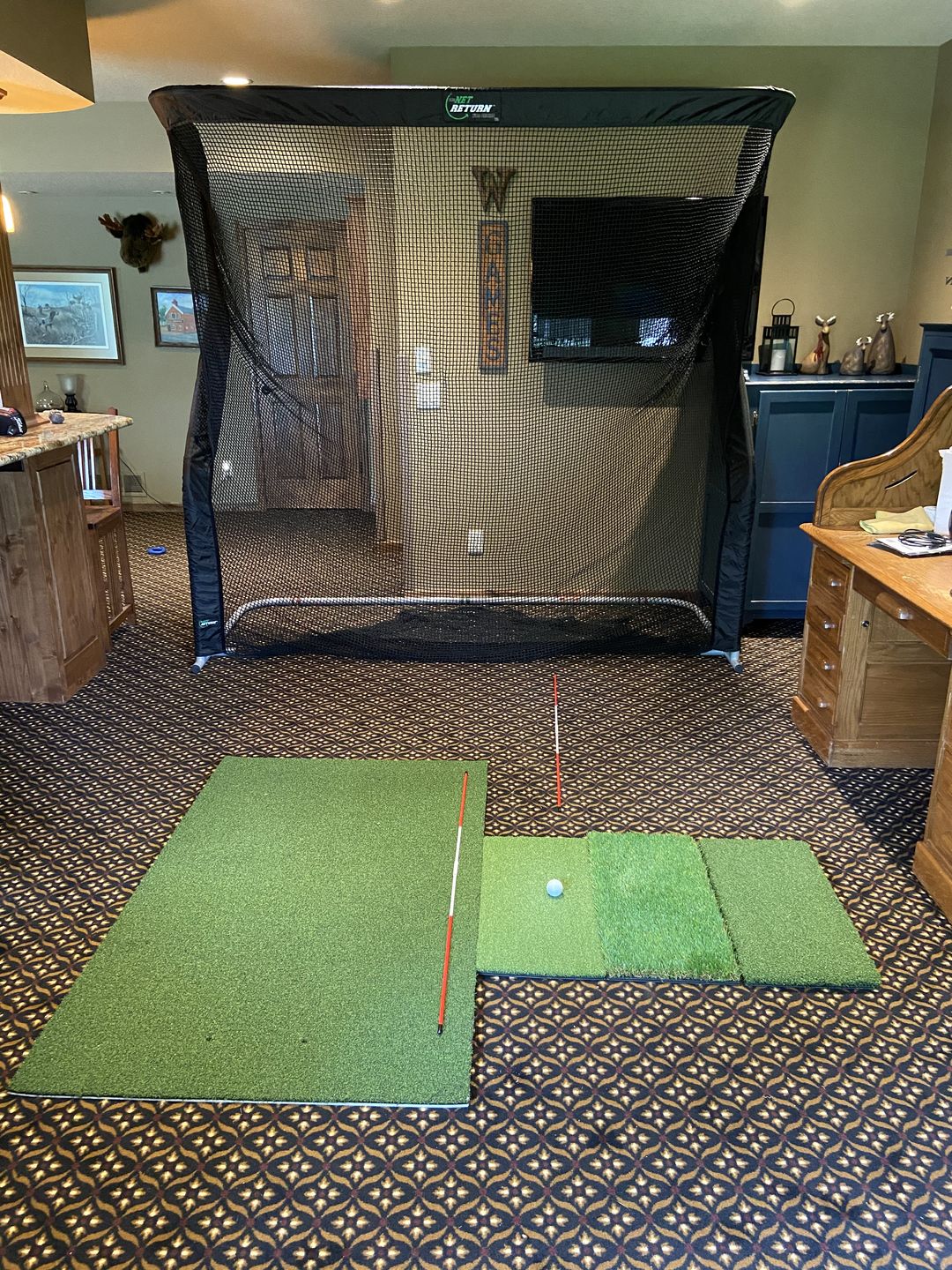 Customer photo review of FairwayHero Golf Mat | Portable Golf Hitting Practice Mat