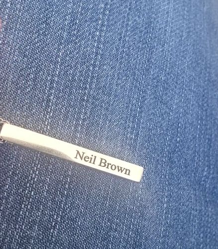 Customer photo review of Custom 3D Bar Necklace