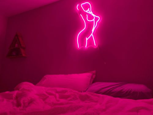 Customer photo review of Female Pose Neon Sign