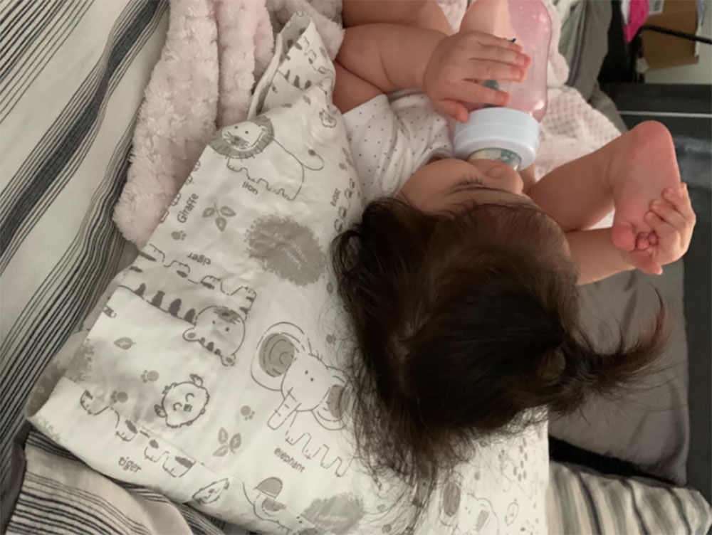 Customer photo review of Toddler Pillow with Cute Pillowcase