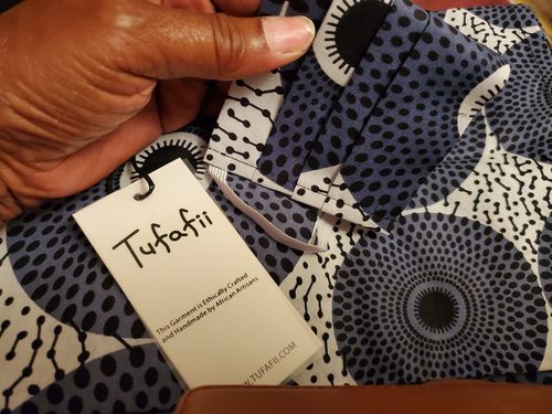 Customer photo review of ADULT FACE MASK WITH MATCHING HEAD WRAP