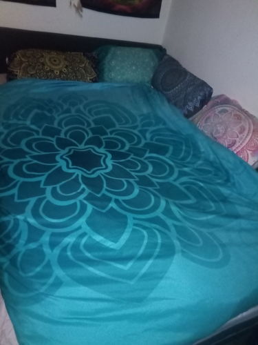 Customer photo review of Green Mandala Pattern Bedding Set