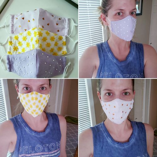 Customer photo review of *PRE-ORDER* SET OF 3 PASTEL FACE MASKS