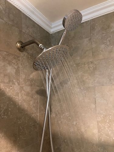 Customer photo review of 1-Spray Dual Shower Head Set
