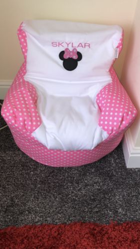 Customer photo review of Personalised Applique Minnie Mouse Bean Bag Chair