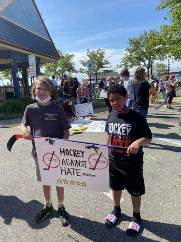 Customer photo review of Hockey Against Hate Shirt