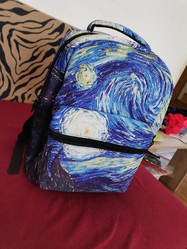Customer photo review of Starry night backpack