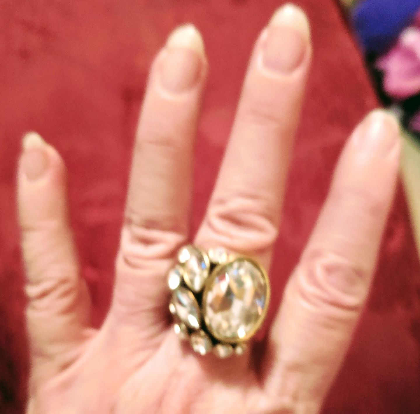 Customer photo review of HEIDI DAUS® "Vintage Classic" Crystal Deco Ring