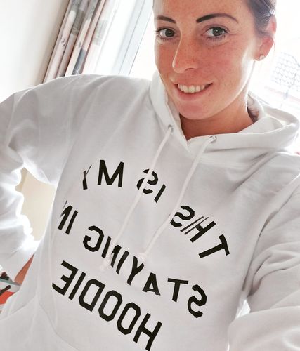 Customer photo review of This Is My Staying In Hoodie (MRK X)