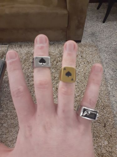 Customer photo review of ACE OF SPADES RING