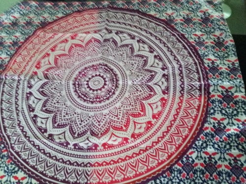 Customer photo review of India Mandala Psychedelic Hippie Night Sky Moon Tapestry