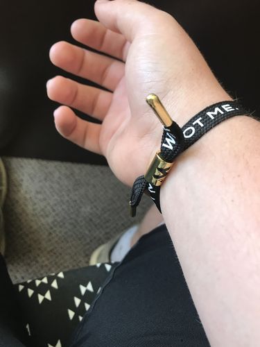 Customer photo review of Gold Why Not Me  - Mentality Bracelet
