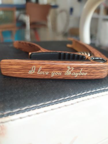 Customer photo review of Personalized Guitar Capo