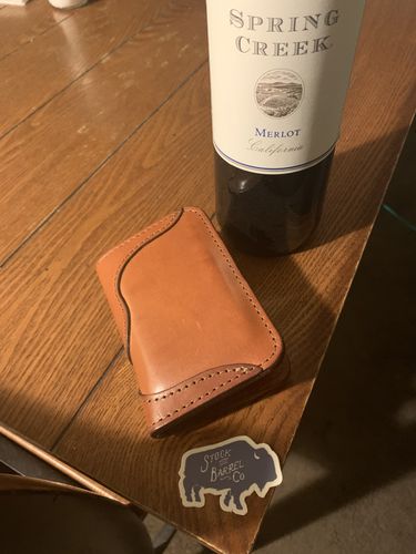 Customer photo review of No.52 | 'Buck Brown' Vertical Leather Wallet