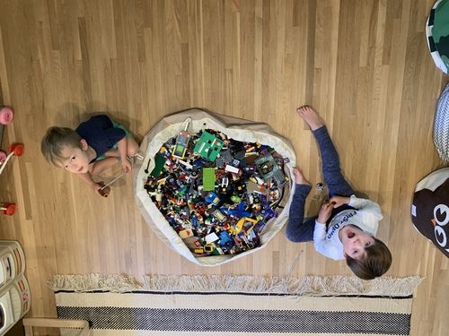 Customer photo review of Super Toy Storage Bag - Beach Sand