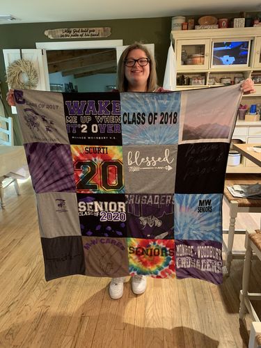 T-shirt quilt featuring monroe woodbury crusaders by Susan from NY