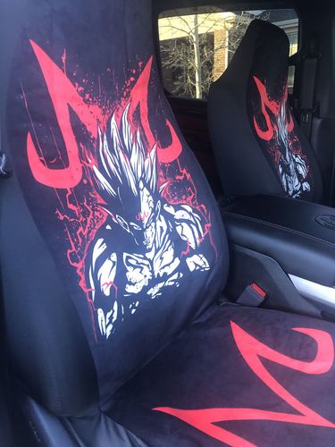 Customer photo review of Majin Vegeta Dragon Ball Car Seat Covers Universal Fit 051312