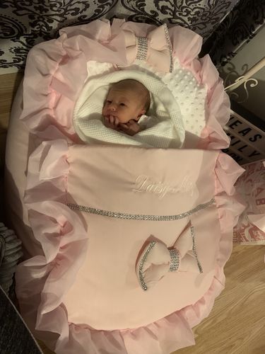 Customer photo review of Build Your Own Baby Bean Bag Pod - Frilly