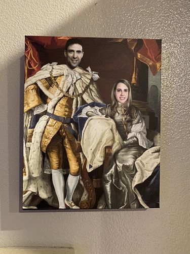 Customer photo review of The Royal Couple - Custom Canvas
