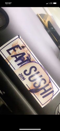 Customer photo review of Eat Sushi Anime Slap Sticker