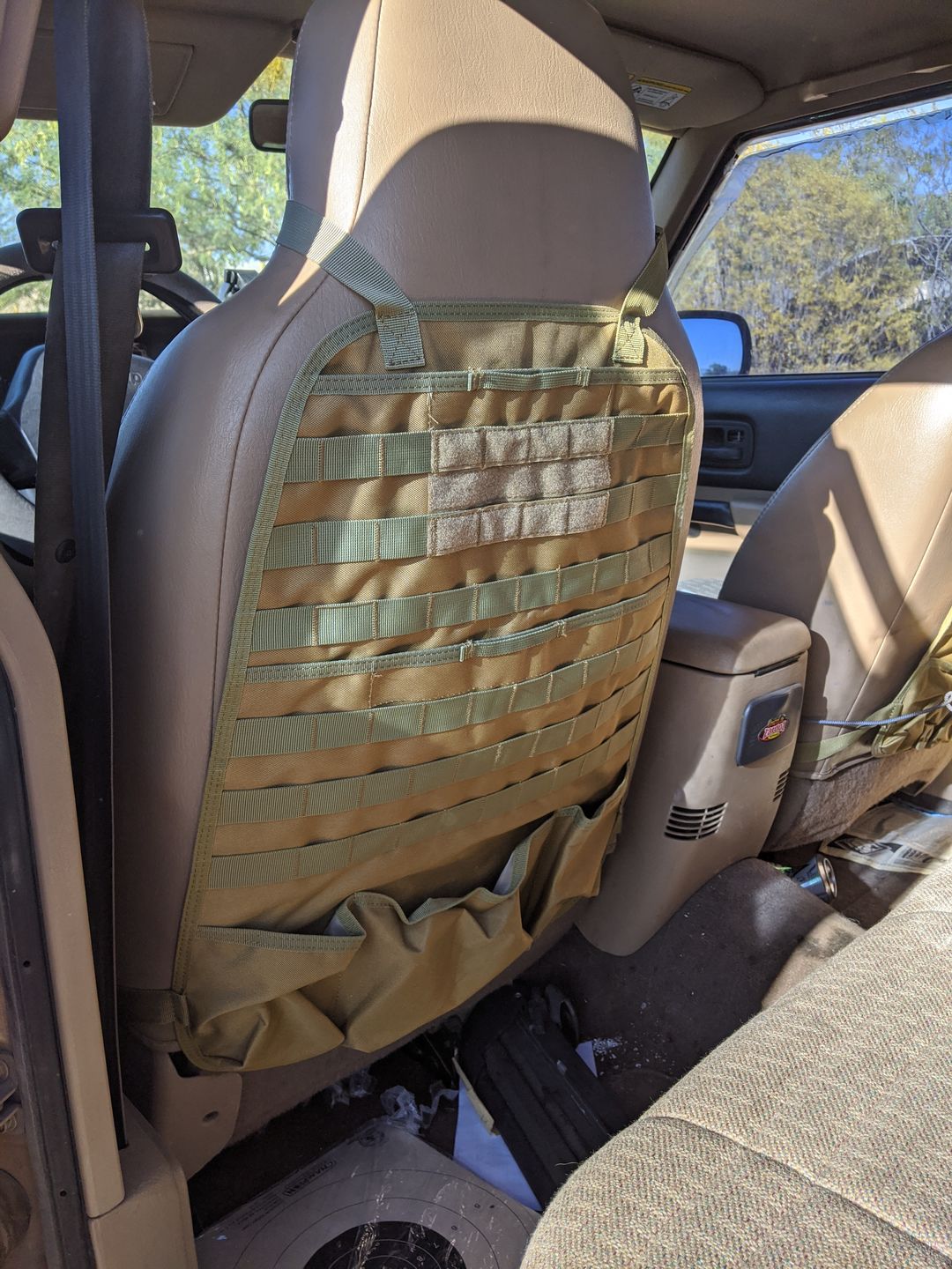 Customer photo review of Tactical MOLLE Car Seat Organizer v2