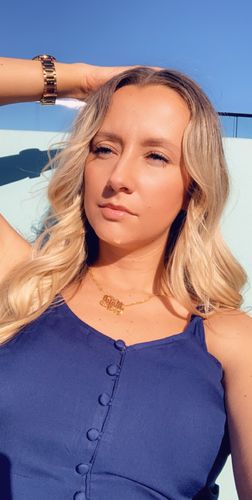 Customer photo review of Double Plated Name Necklace