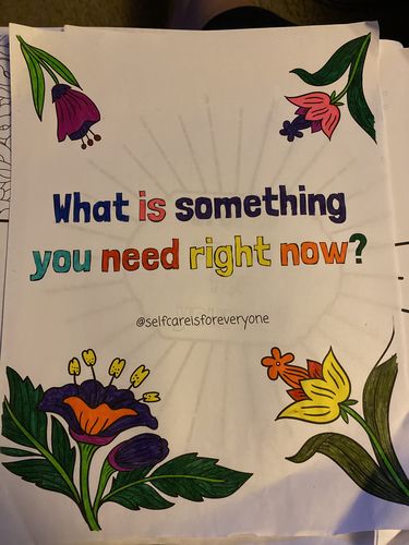 Customer photo review of 'Stay-At-Home' Self-Care Coloring Book