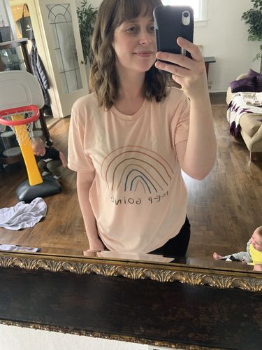 Customer photo review of Keep Going (Rainbow) -- T-Shirt