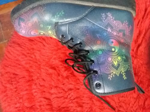 Customer photo review of Yin Yang Mandala Boots