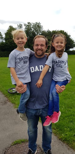 Customer photo review of Daddy & Daddy's Girl College Matching T-Shirts (MRK X)
