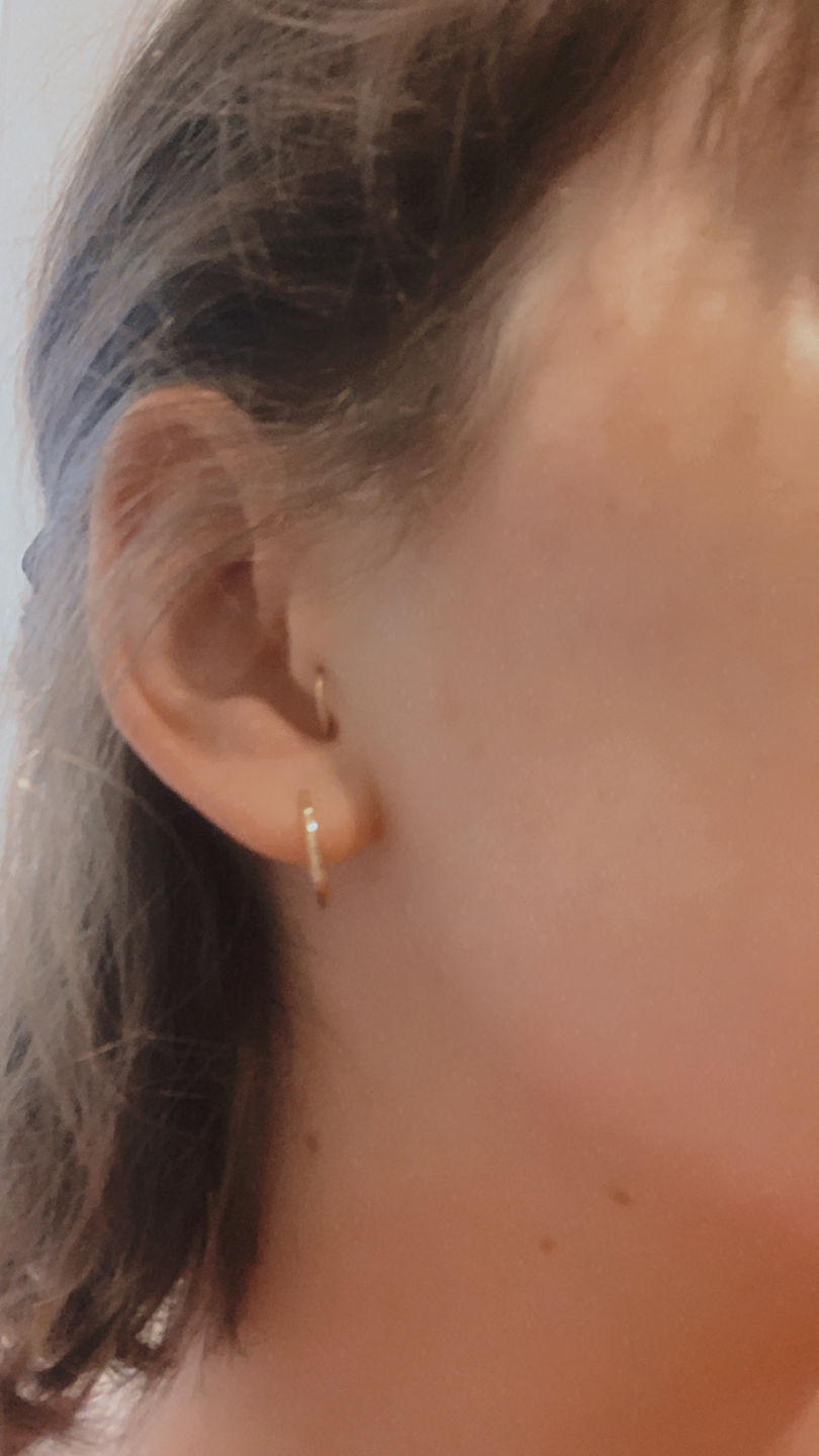 Customer photo review of Delicate Hoop Earrings Nose/Cartilage