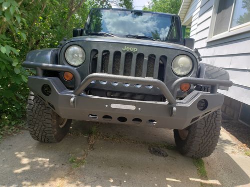 Customer photo review of Crawler Full Width Front Bumper w/ Winch Mount for 07-18 Jeep Wrangler JK/ JKU