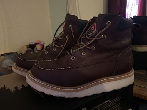 Customer photo review of Irish Setter by Red Wing Men's Ashby Soft Toe 6-inch Lace-Up Boots 83605