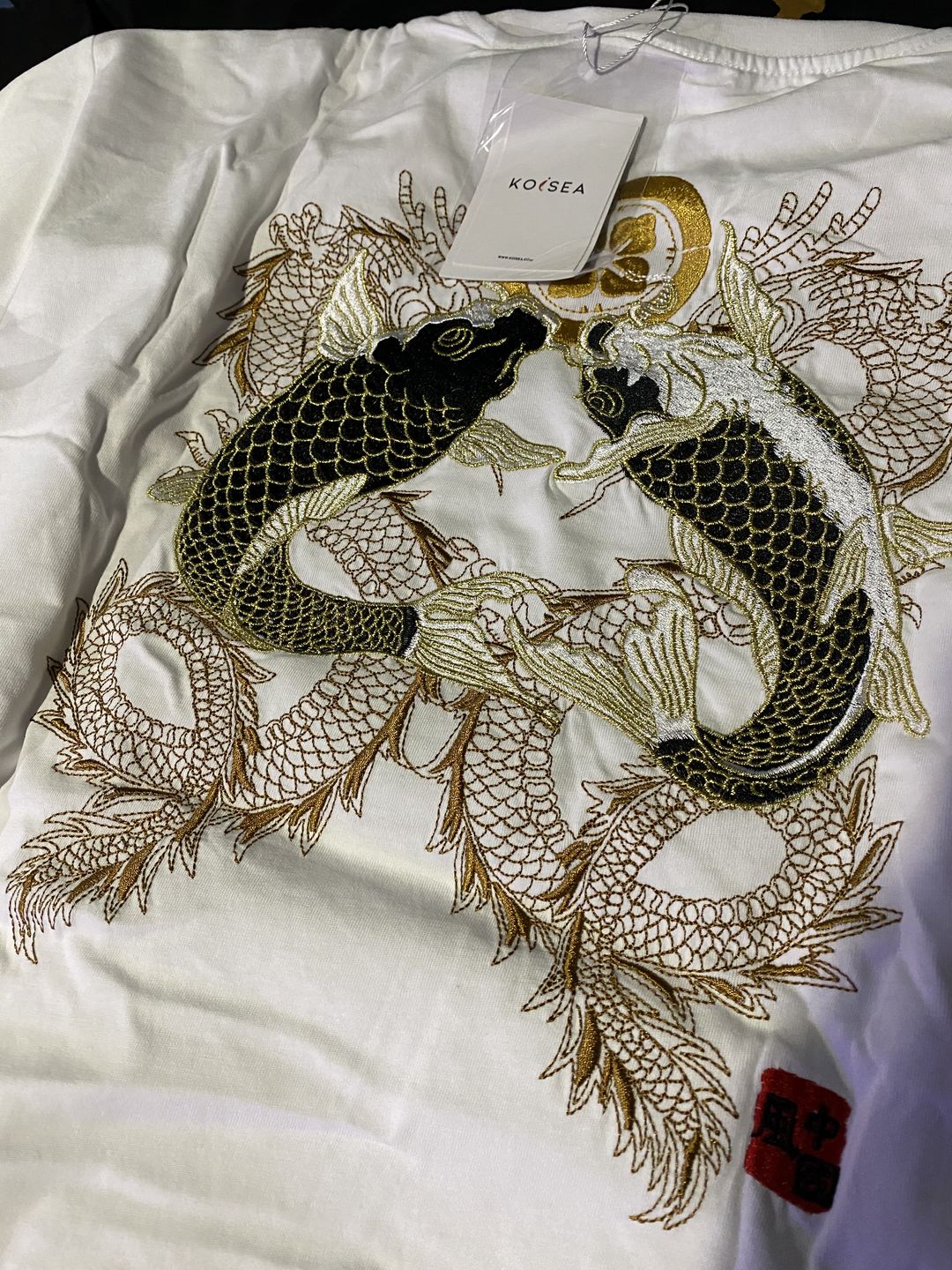 Customer photo review of Double Dragon & Koi Sukajan T-shirt