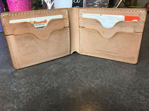 Customer photo review of No.55 | 'Natural Oak' Men's Leather Bill Fold Wallet