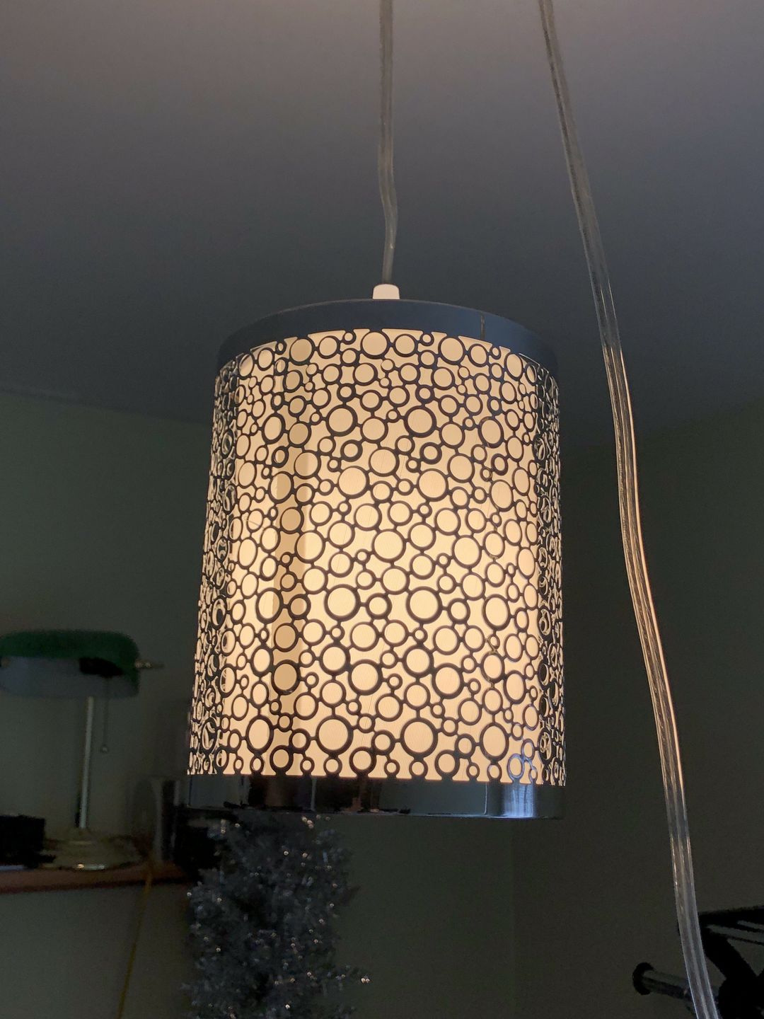 Customer photo review of Single Socket Clear Pendant Light Lamp Cord for Lanterns, 15 FT, UL Listed - Electrical Swag Light Kit
