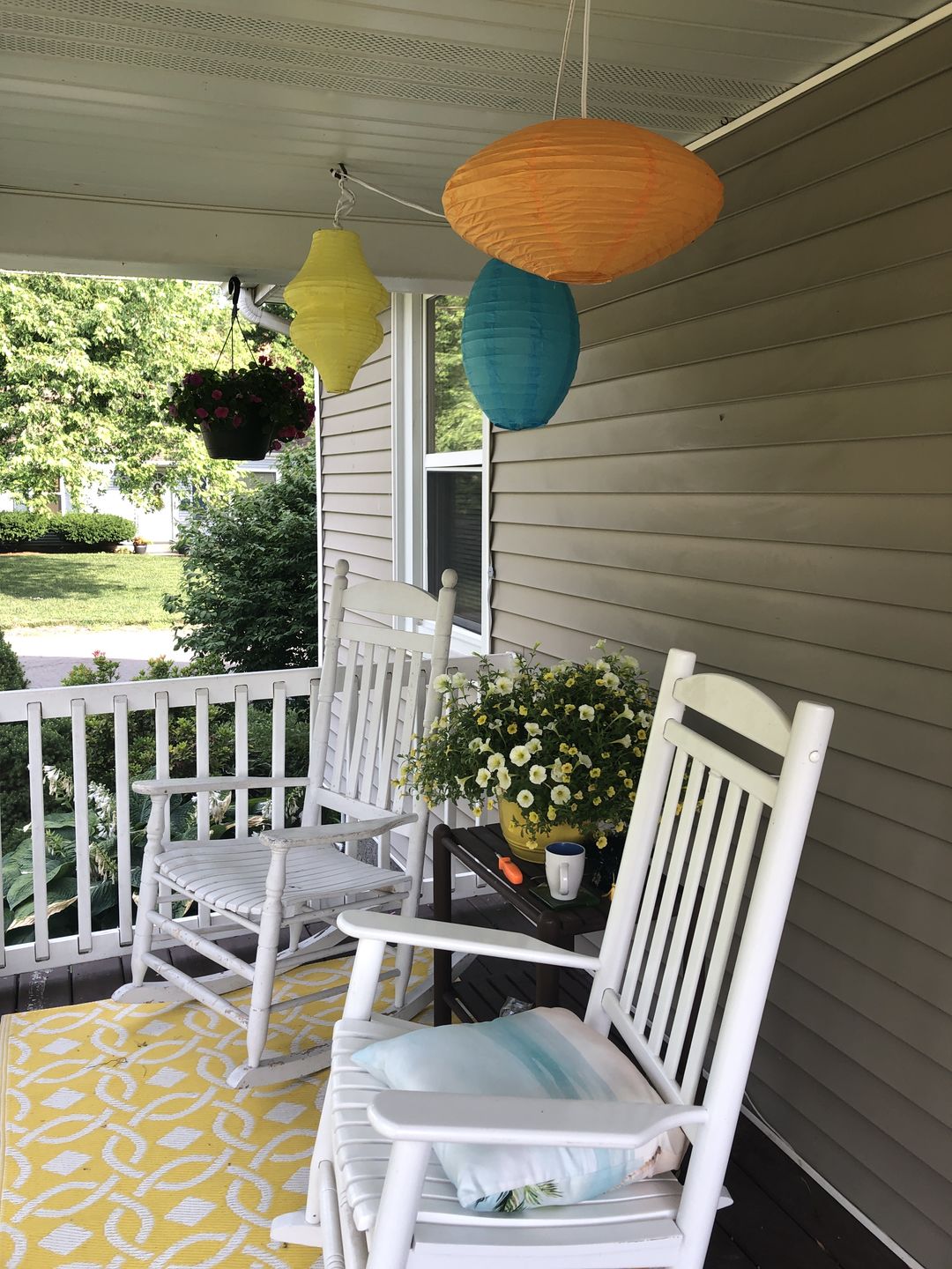 Customer photo review of 16" Orange Saturn Paper Lantern