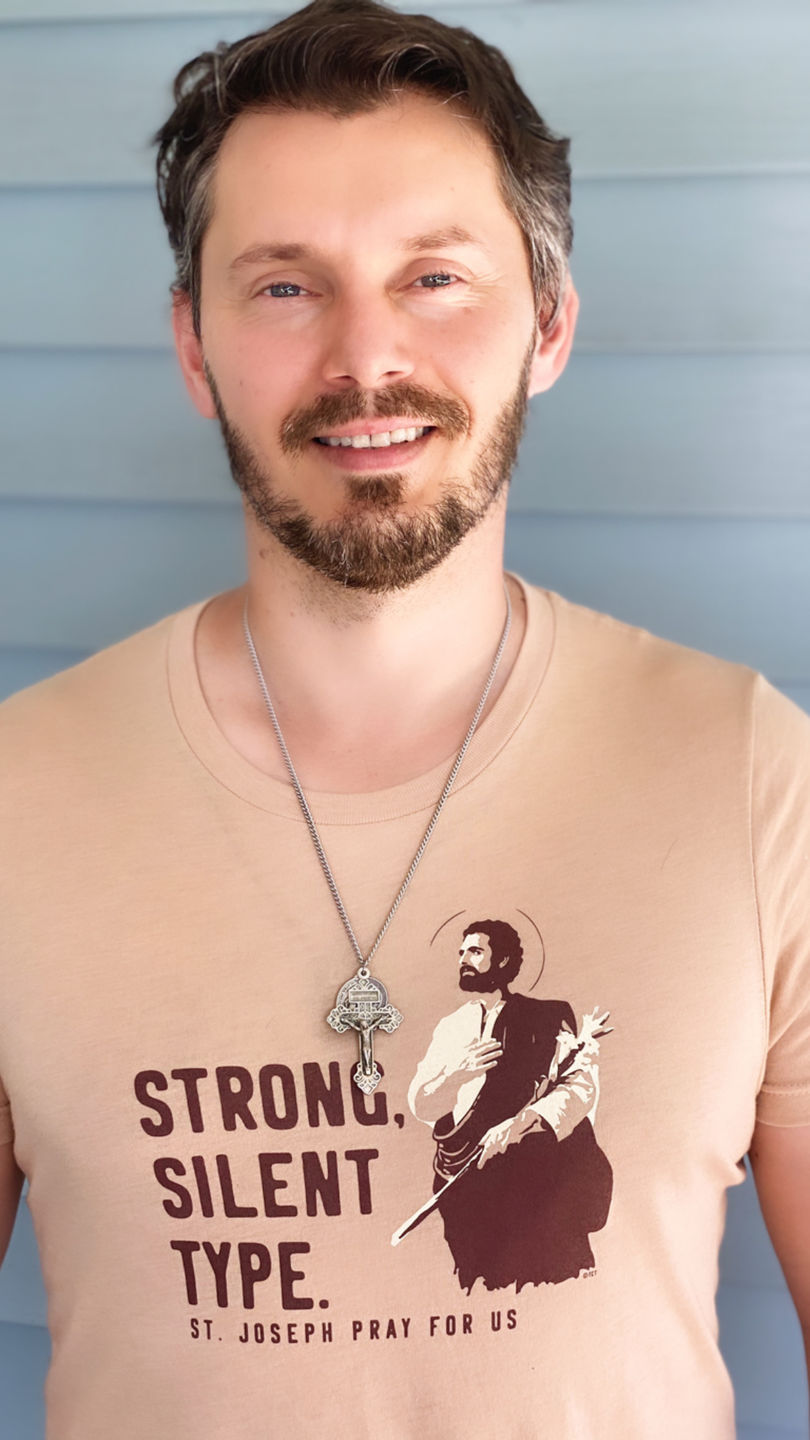 Customer photo review of Saint Joseph Premium Tee