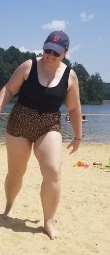 Customer photo review of Sun Baked Bottoms | Leopard Print