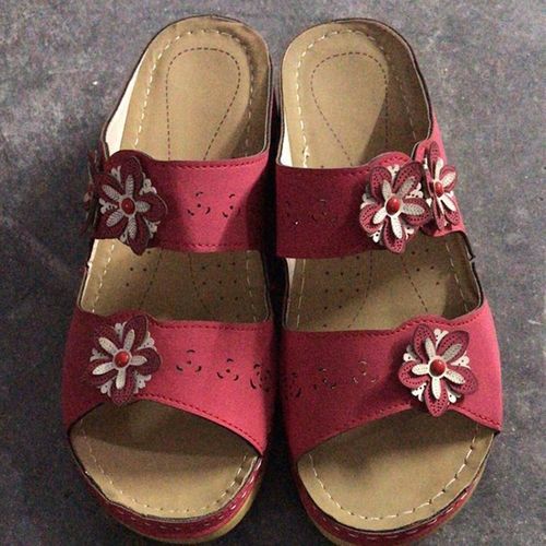 Customer photo review of GF™ OPEN TOE FANCY FLOWER WOMEN SANDALS