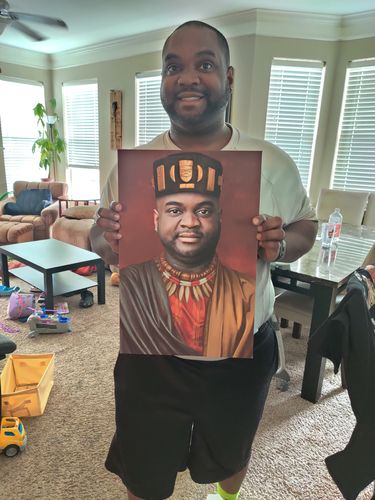 Customer photo review of The African King - Custom Canvas