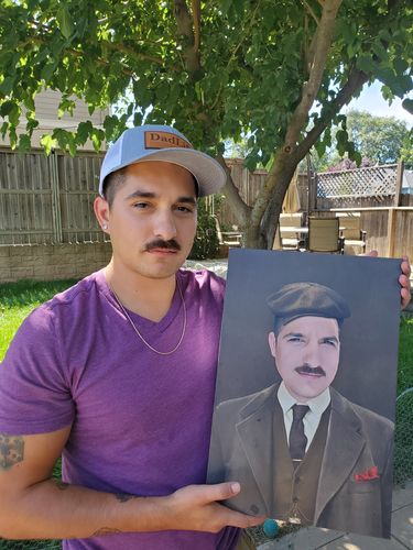 Customer photo review of The Peaky Blinder - Custom Canvas