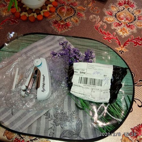 Customer photo review of Tragbare Mini-Nähmaschine