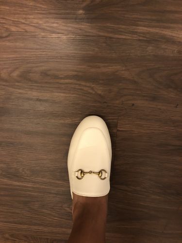 Customer photo review of Oxford Slide Slip On Flat Mule Loafer