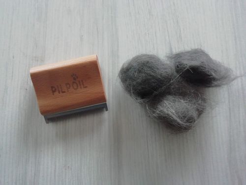 Customer photo review of Brosse Anti-Poils Chien, Chat, Cheval, Lapin | Original | Pilpoil®