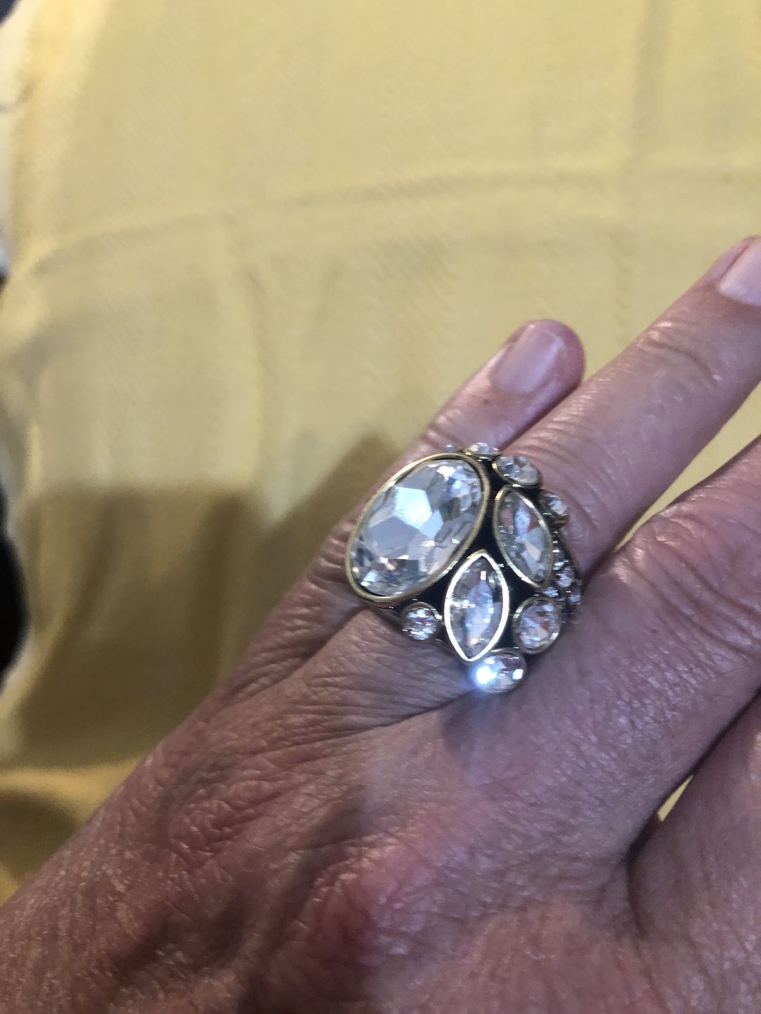 Customer photo review of HEIDI DAUS® "Vintage Classic" Crystal Deco Ring