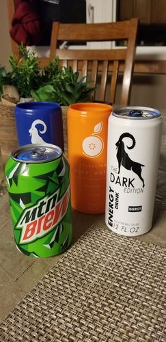 Customer photo review of 4 Pack Variety Beersy Silicone Sleeves Tall Cans