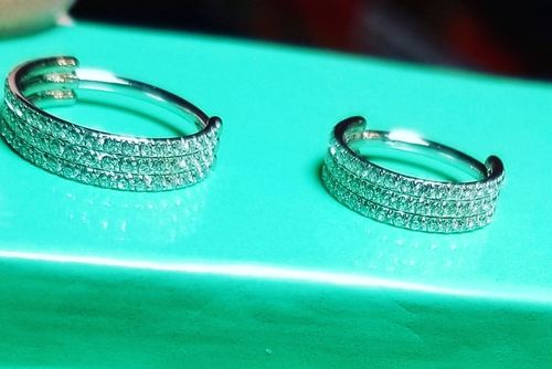 Customer photo review of Triple Stacked Micro Paved Gems Hinged Segment Ring